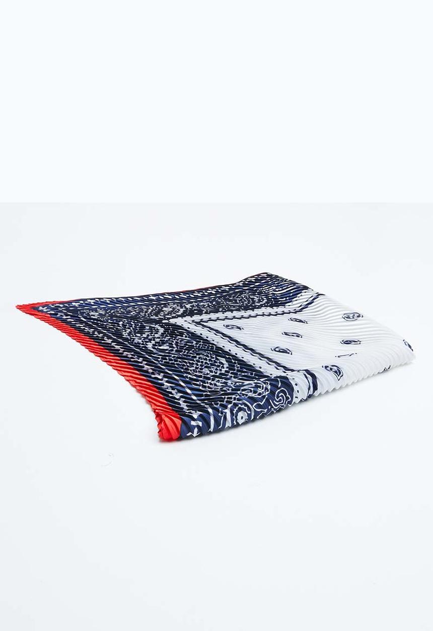 Joy Collectables - Bandana print scarf - white, red & blue