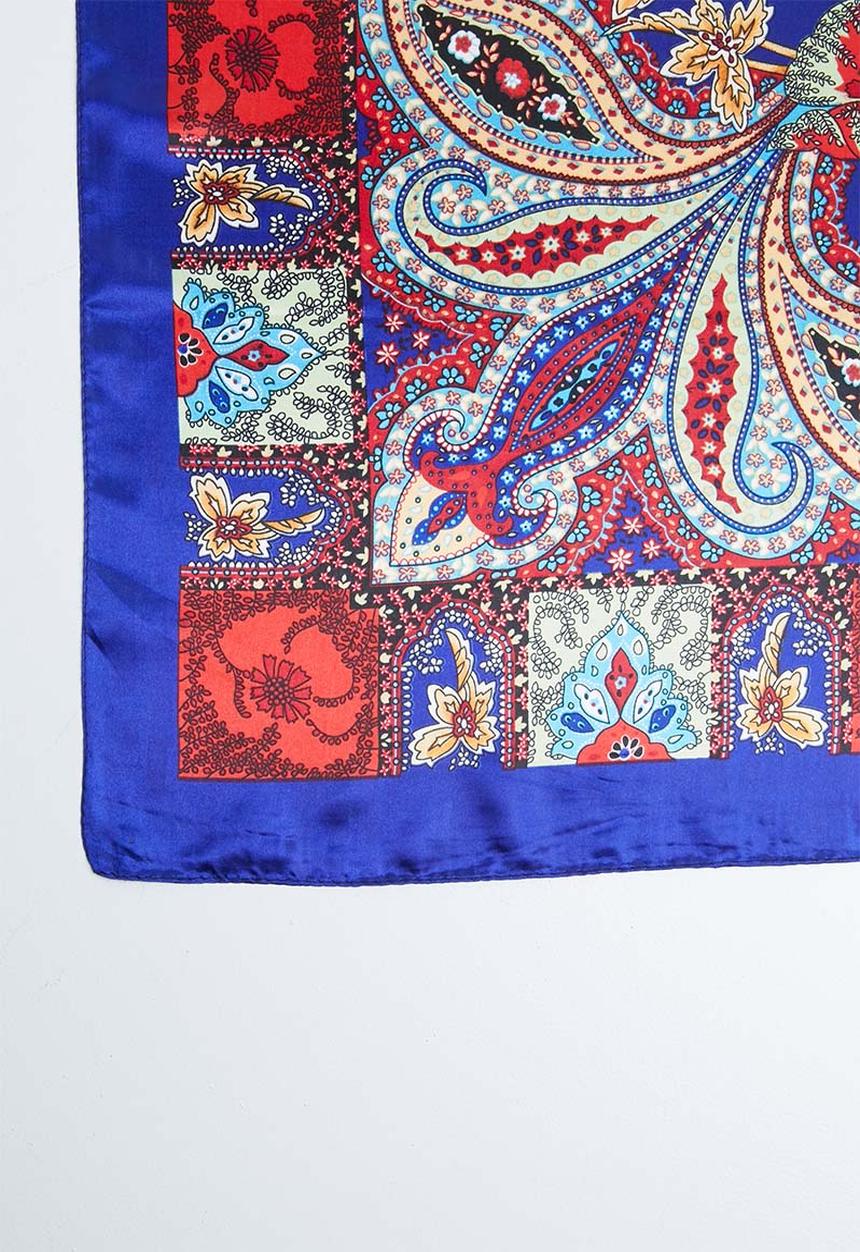 Joy Collectables - Paisley print scarf - navy