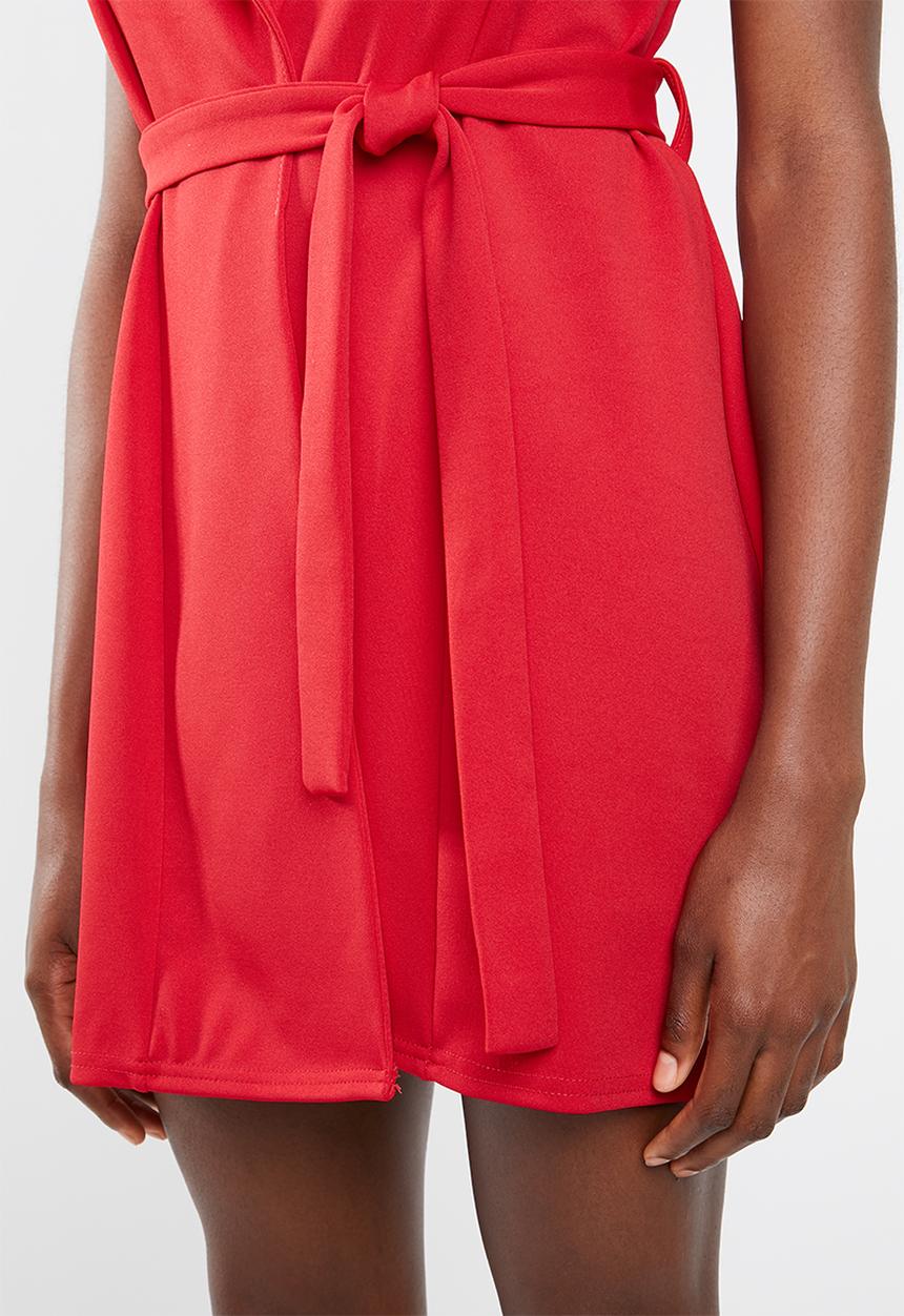 Missguided - Sleeveless blazer dress - red