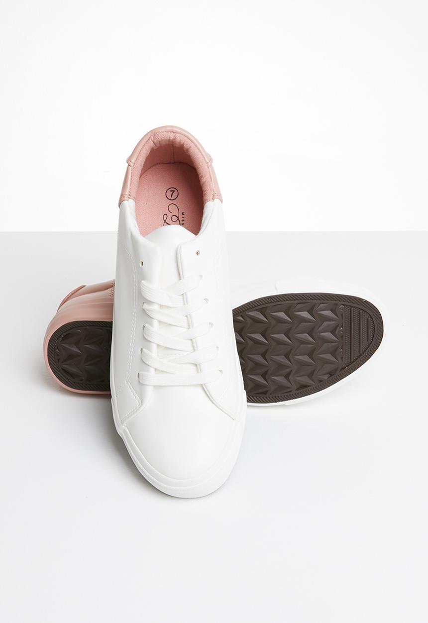 Miss Black - Miki sneakers - pale pink & white 