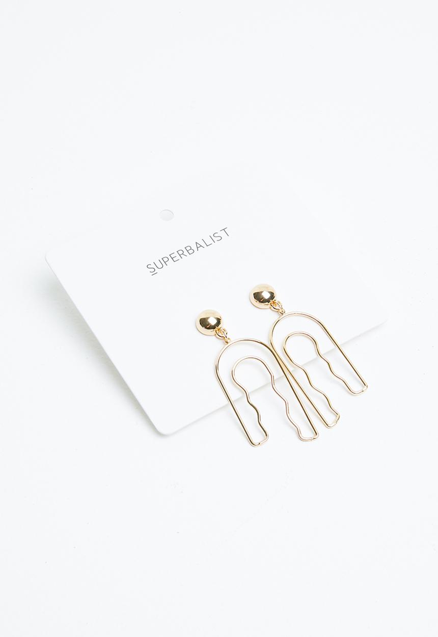 Superbalist - Georgia abstract earrings - gold