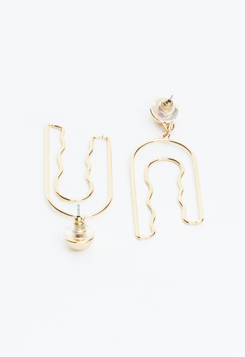 Superbalist - Georgia abstract earrings - gold