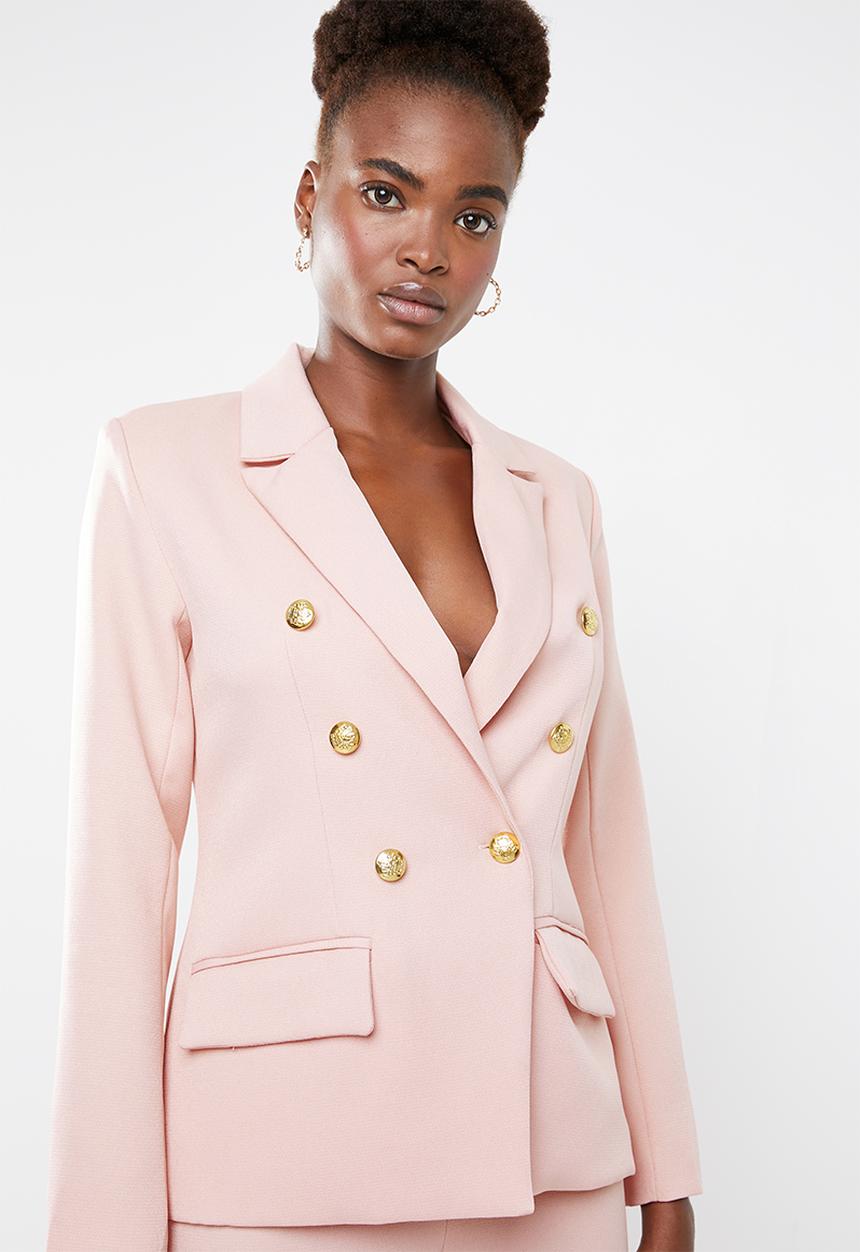 Missguided - Core military blazer - pink
