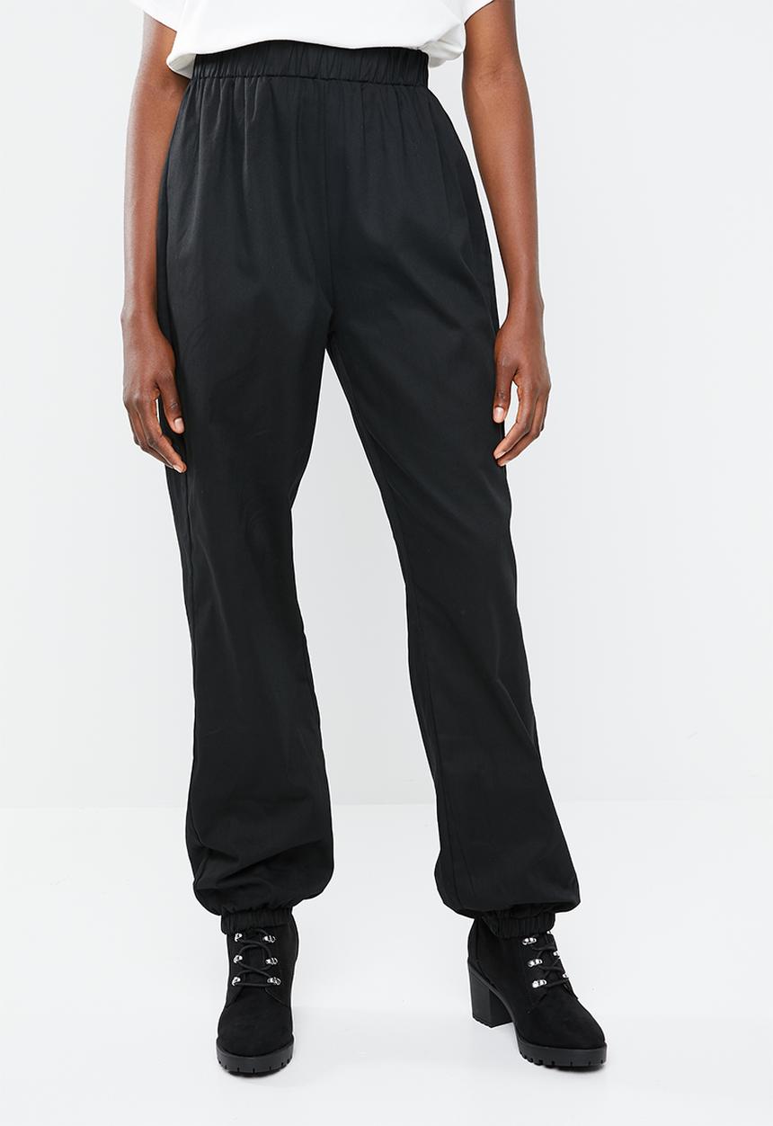 Missguided - 80s twirl trackpants - black