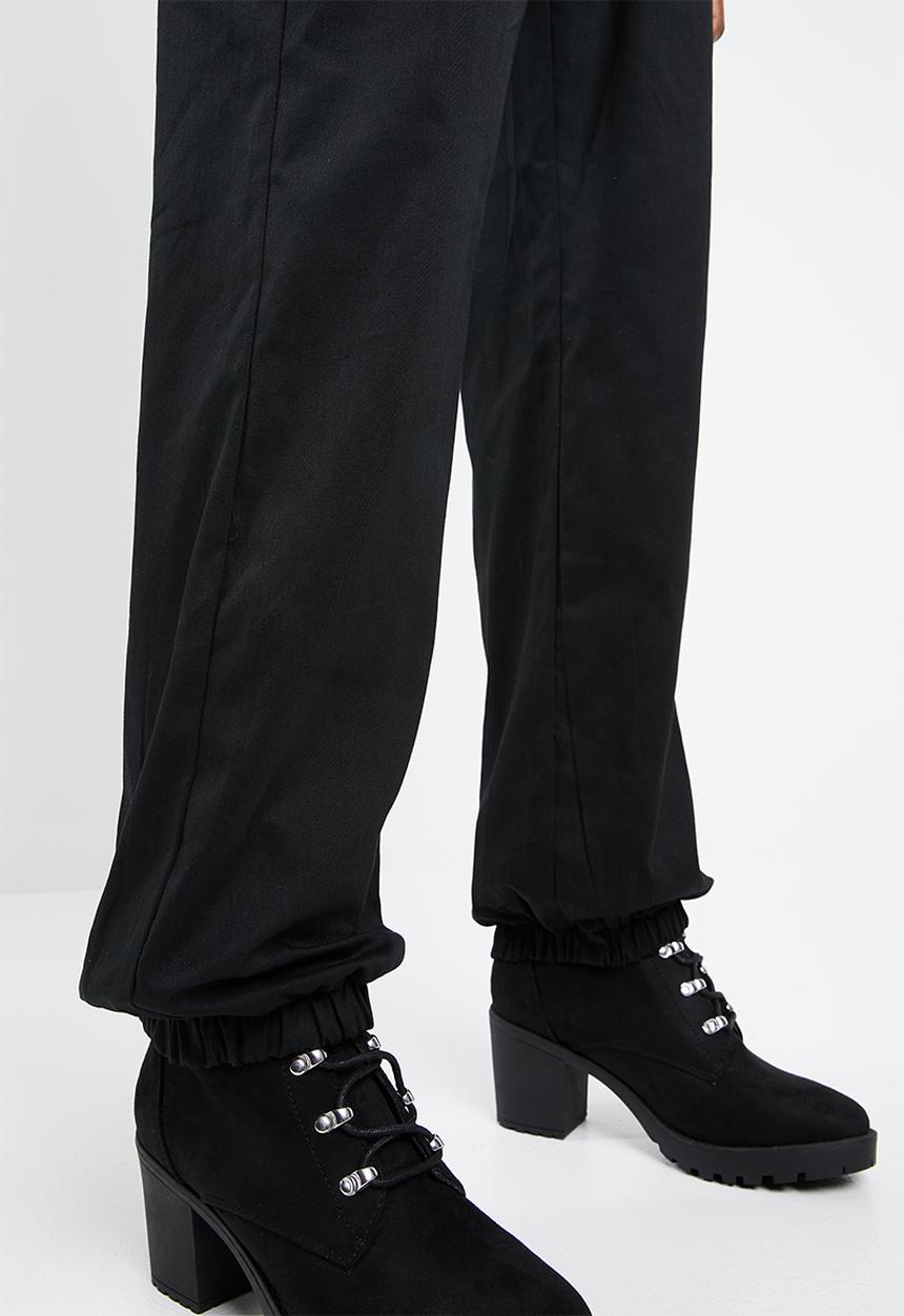 Missguided - 80s twirl trackpants - black