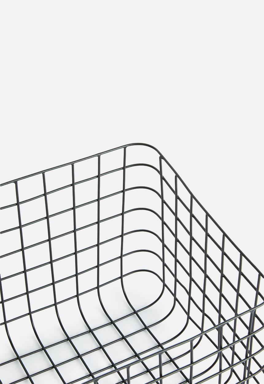 Sixth Floor - Finch wire basket - black