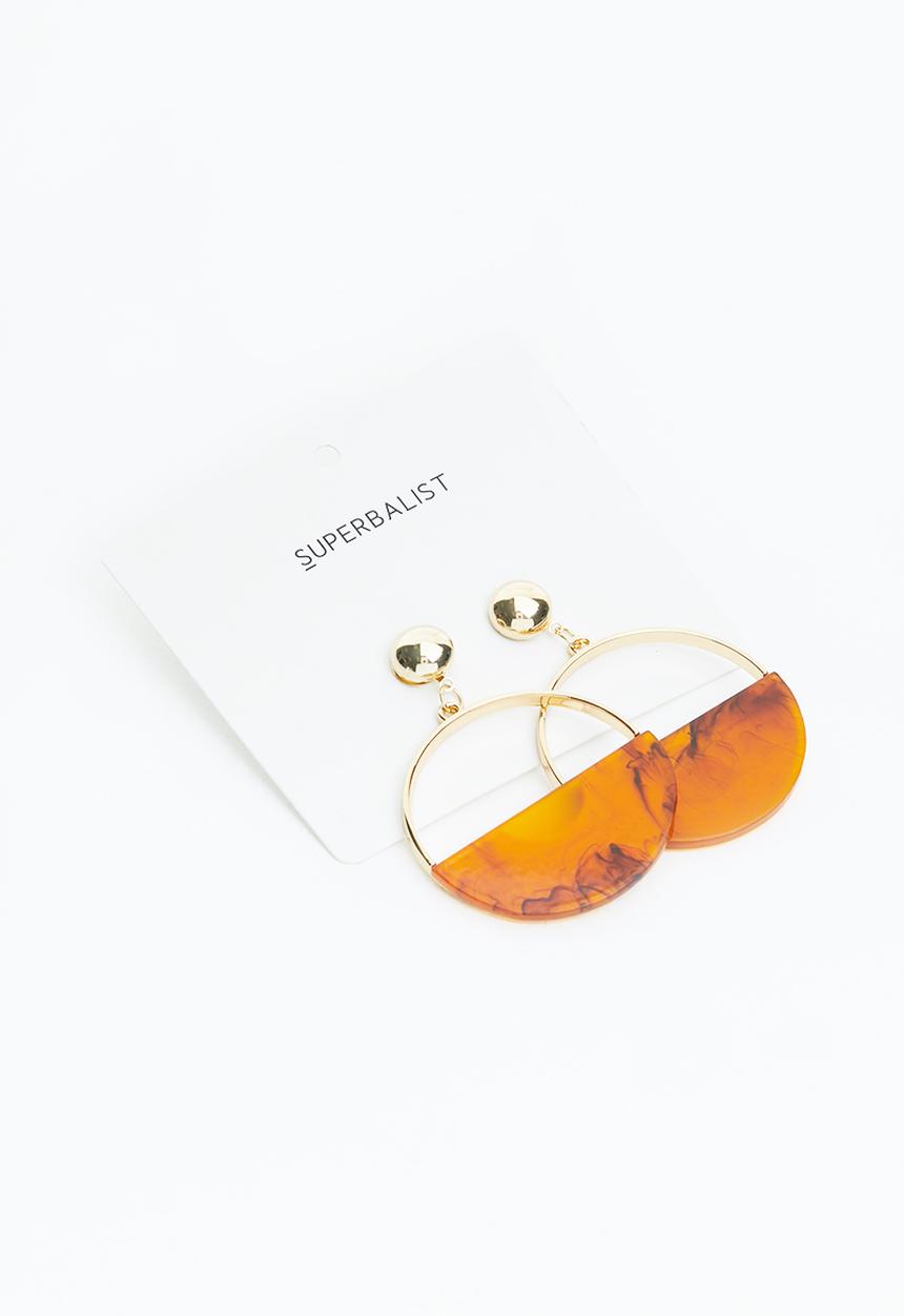 Superbalist - Kelli hoop earrings - brown/gold