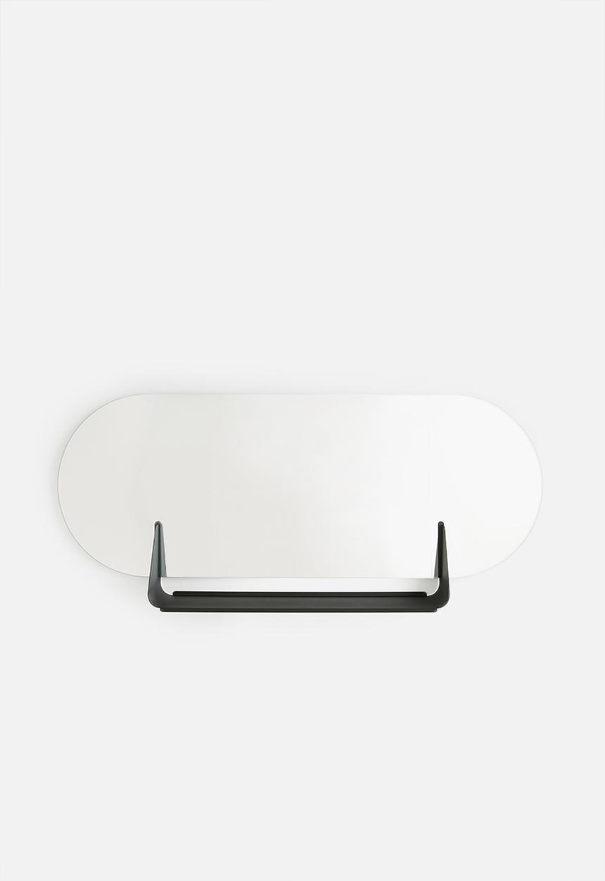 Smart Shelf - Pill mirror shelf - black