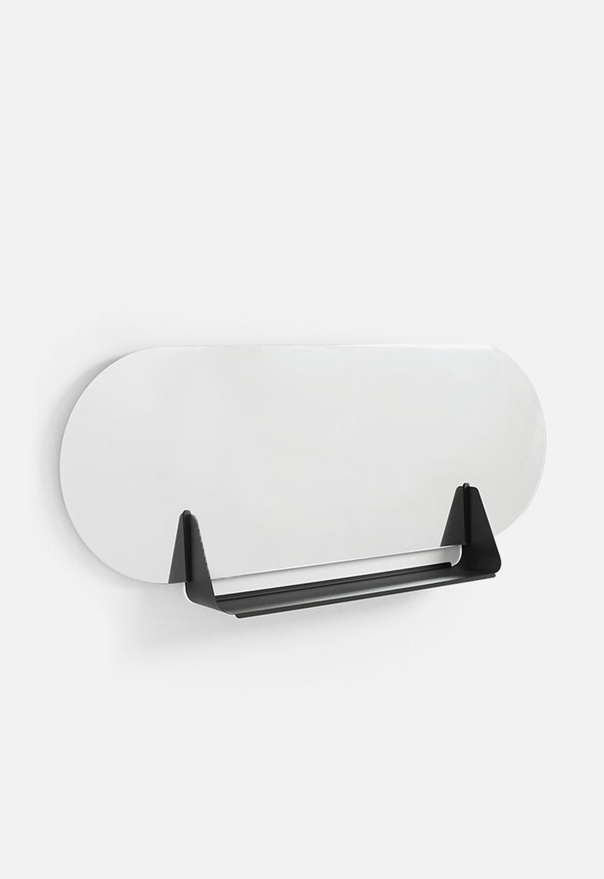 Smart Shelf - Pill mirror shelf - black