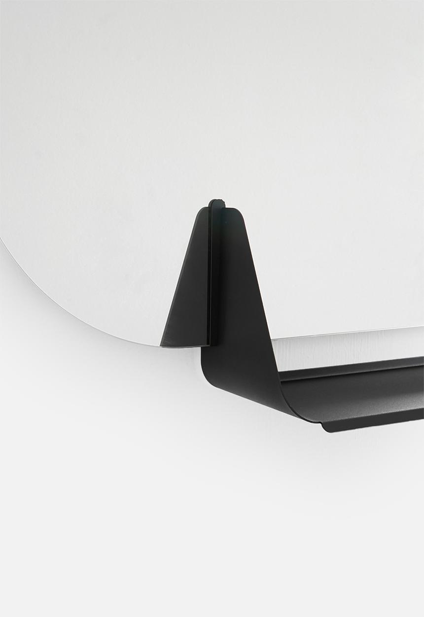 Smart Shelf - Pill mirror shelf - black