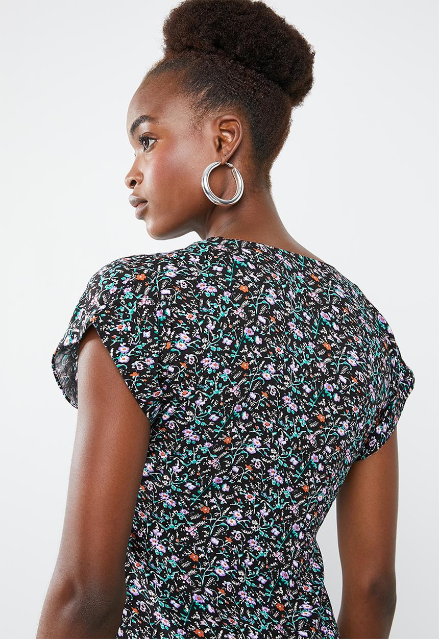 Superbalist - Button through midi dress - multi 