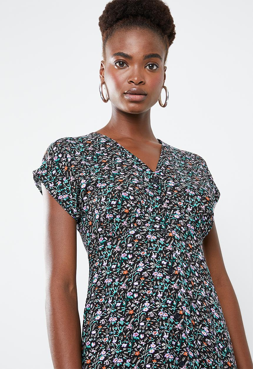 Superbalist - Button through midi dress - multi 