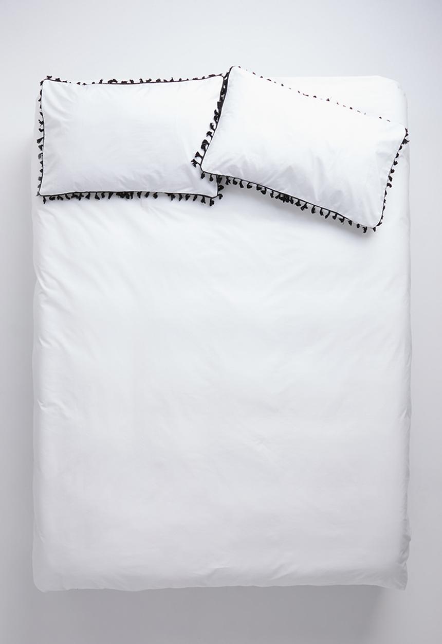 Sixth Floor - Tassel trim duvet set - black 
