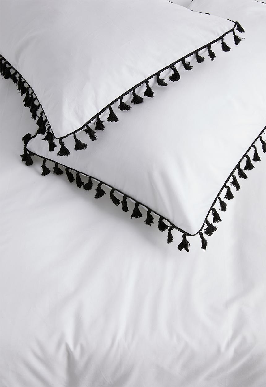 Sixth Floor - Tassel trim duvet set - black 