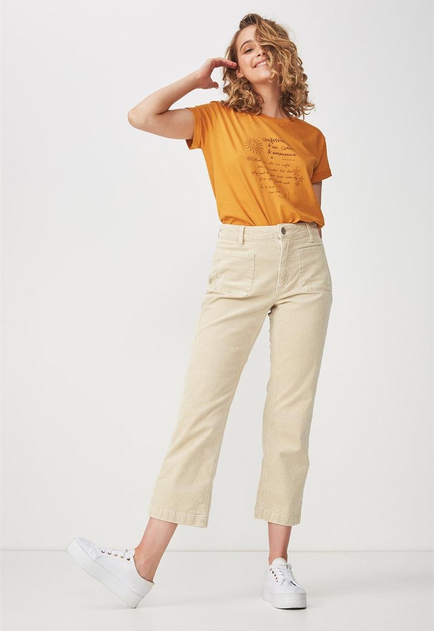 Cotton On - Tbar fox graphic tee - orange