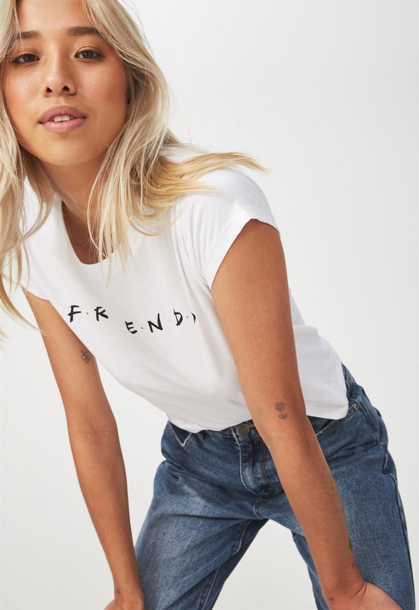 Cotton On - Tbar rachel graphic tee - white
