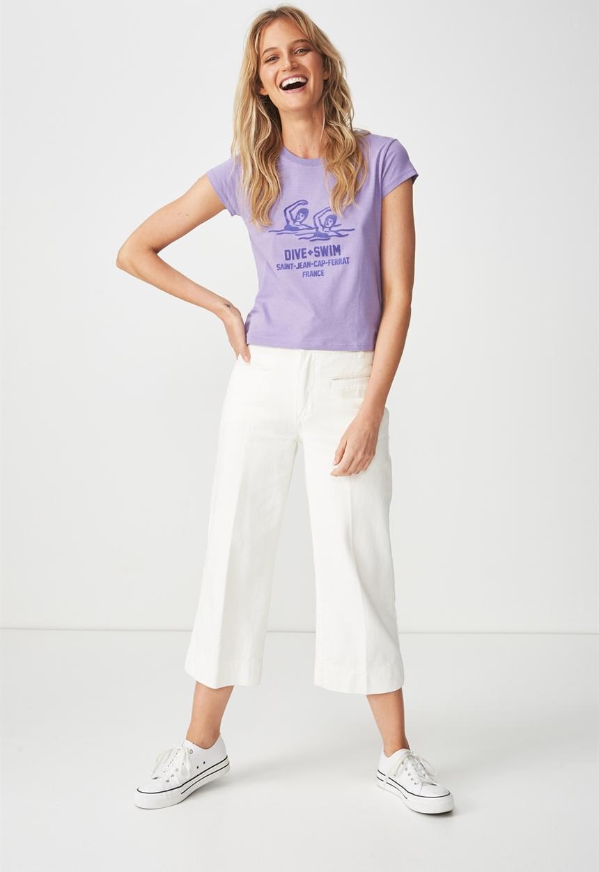 Cotton On - Tbar rachel graphic tee - purple