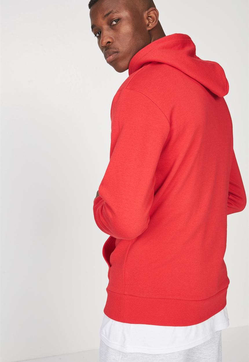 Cotton On - Co-op worldwide fleece pullover - red