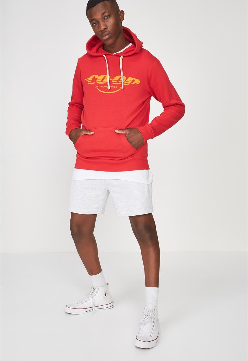 Cotton On - Co-op worldwide fleece pullover - red
