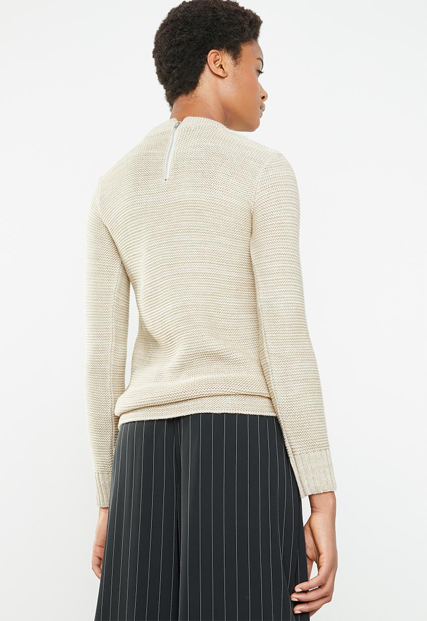 Superbalist - Zip back round neck - beige