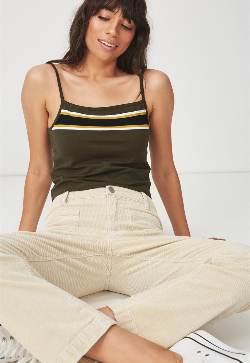 Cotton On - Fashion cropt top - khaki