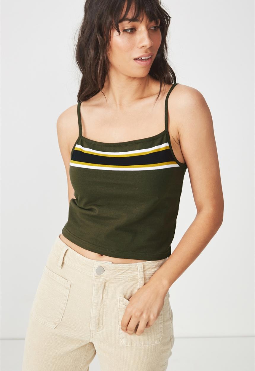 Cotton On - Fashion cropt top - khaki