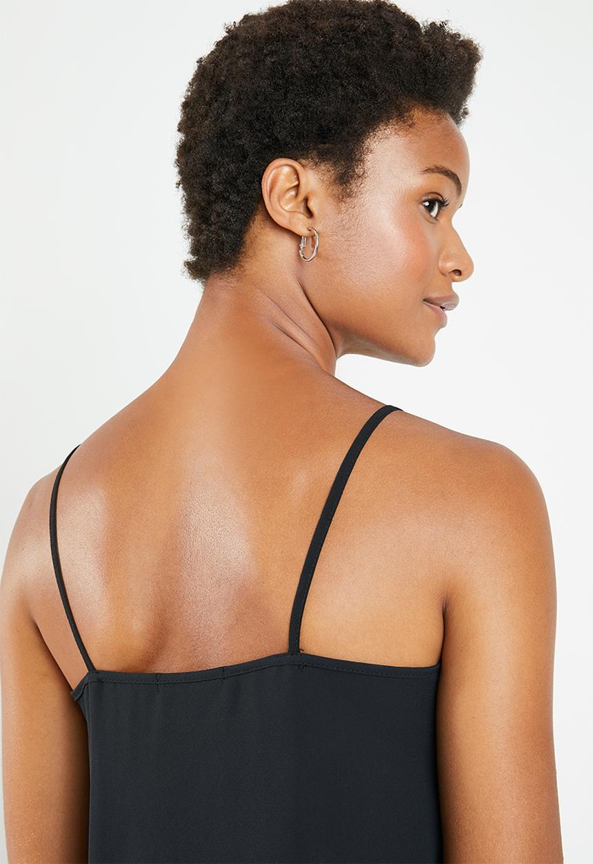 Superbalist - Cami with lace trim - black 