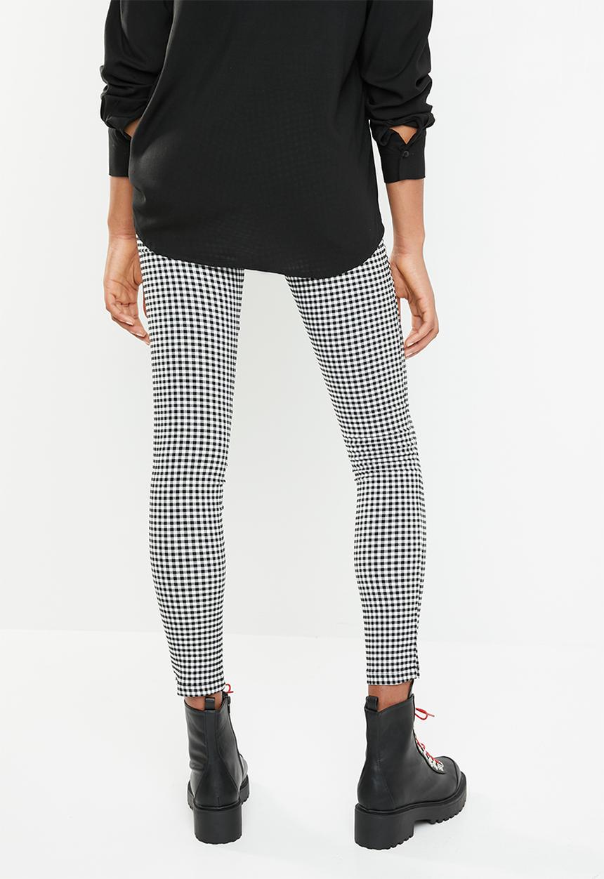 Superbalist - Skinny check pant - black & white