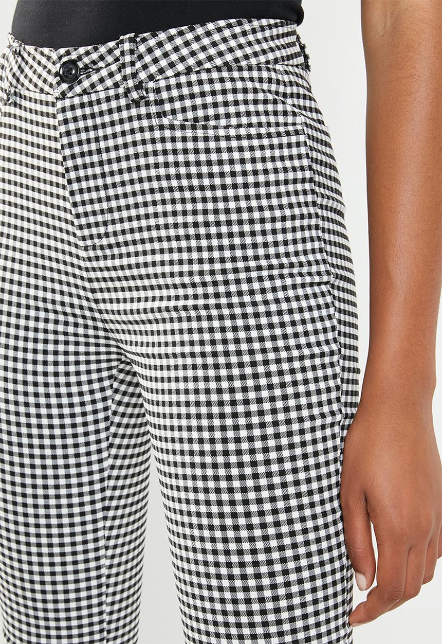 Superbalist - Skinny check pant - black & white