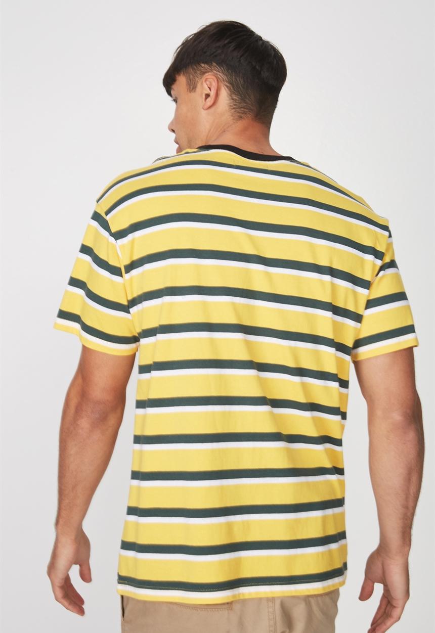 Cotton On - Downtown loose fit tee - yellow & green 