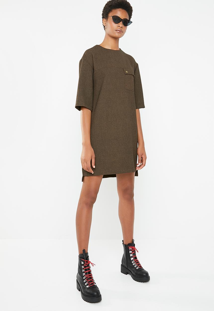 Superbalist - Utility style dress - brown