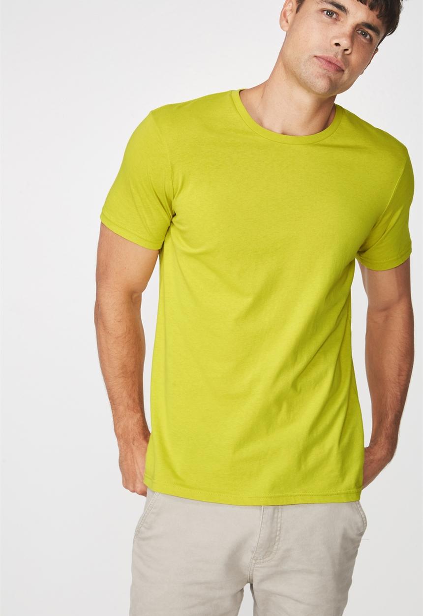 Cotton On - Essential crew tee - neon green