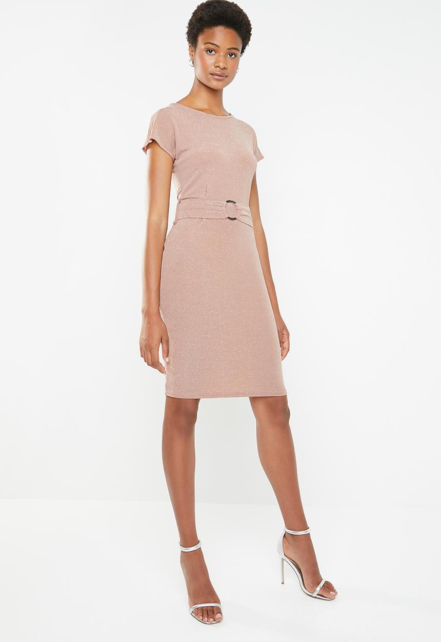 Superbalist - Split sleeve detail dress with belt - neutral