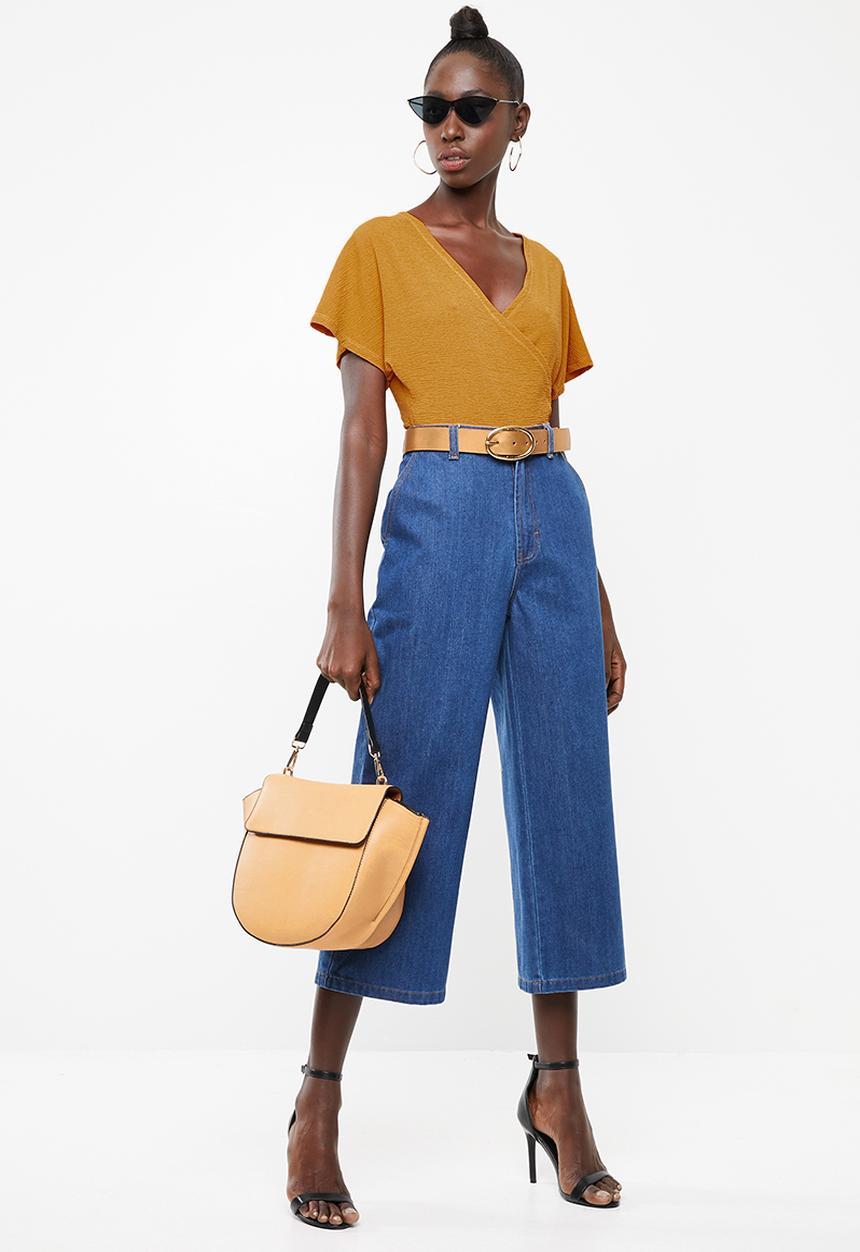 Superbalist - Knit twofer bodysuit - yellow