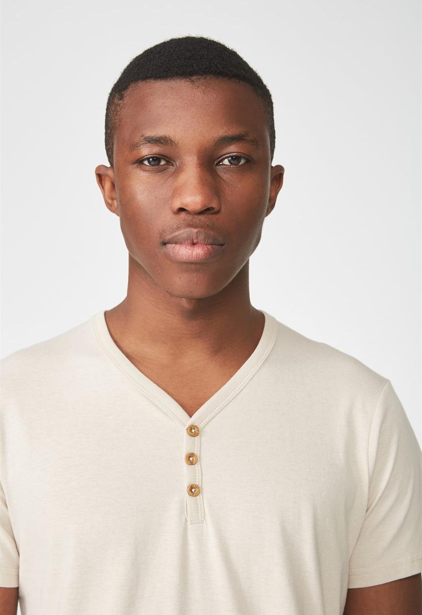 Cotton On - Essential henley - beige 