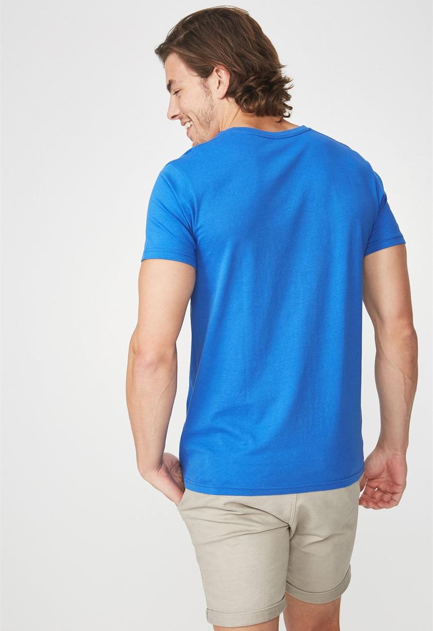 Cotton On - Essential V-neck tee - blue
