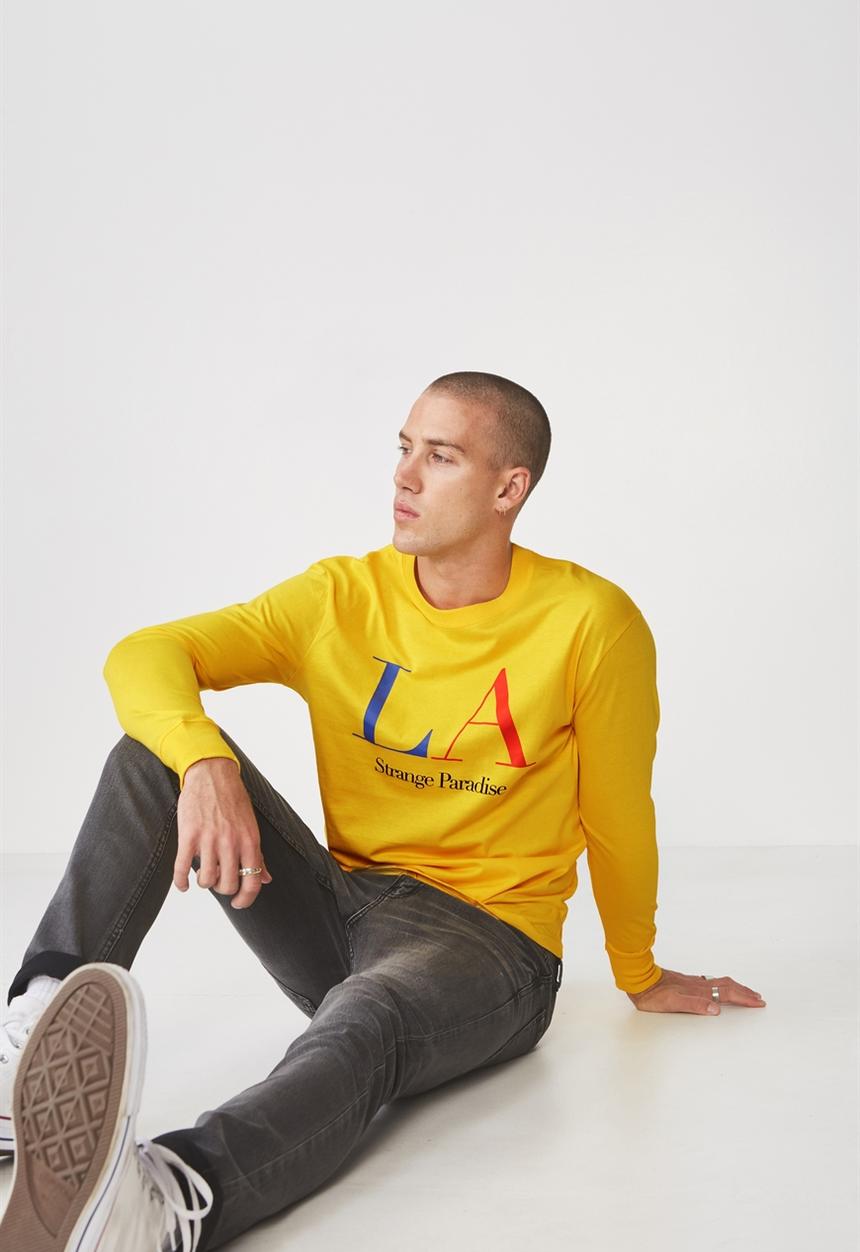 Cotton On - LA paradise tbar long sleeve tee - yellow