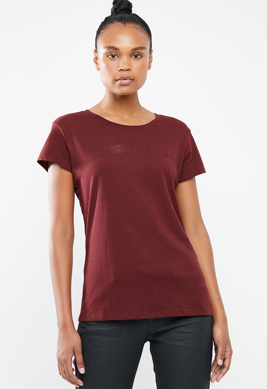 G-STAR - Graphic 59 r tee - burgundy