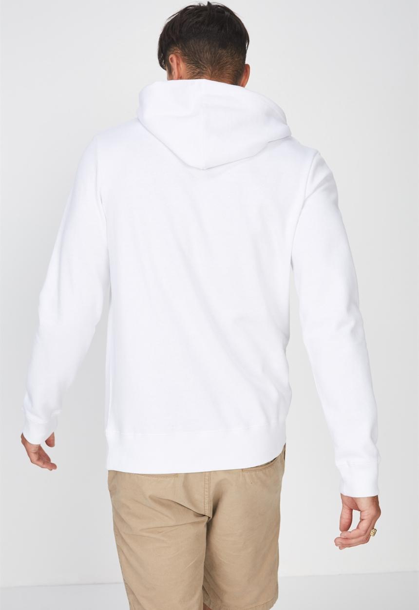 Cotton On - Worldwide supply fleece pullover - white