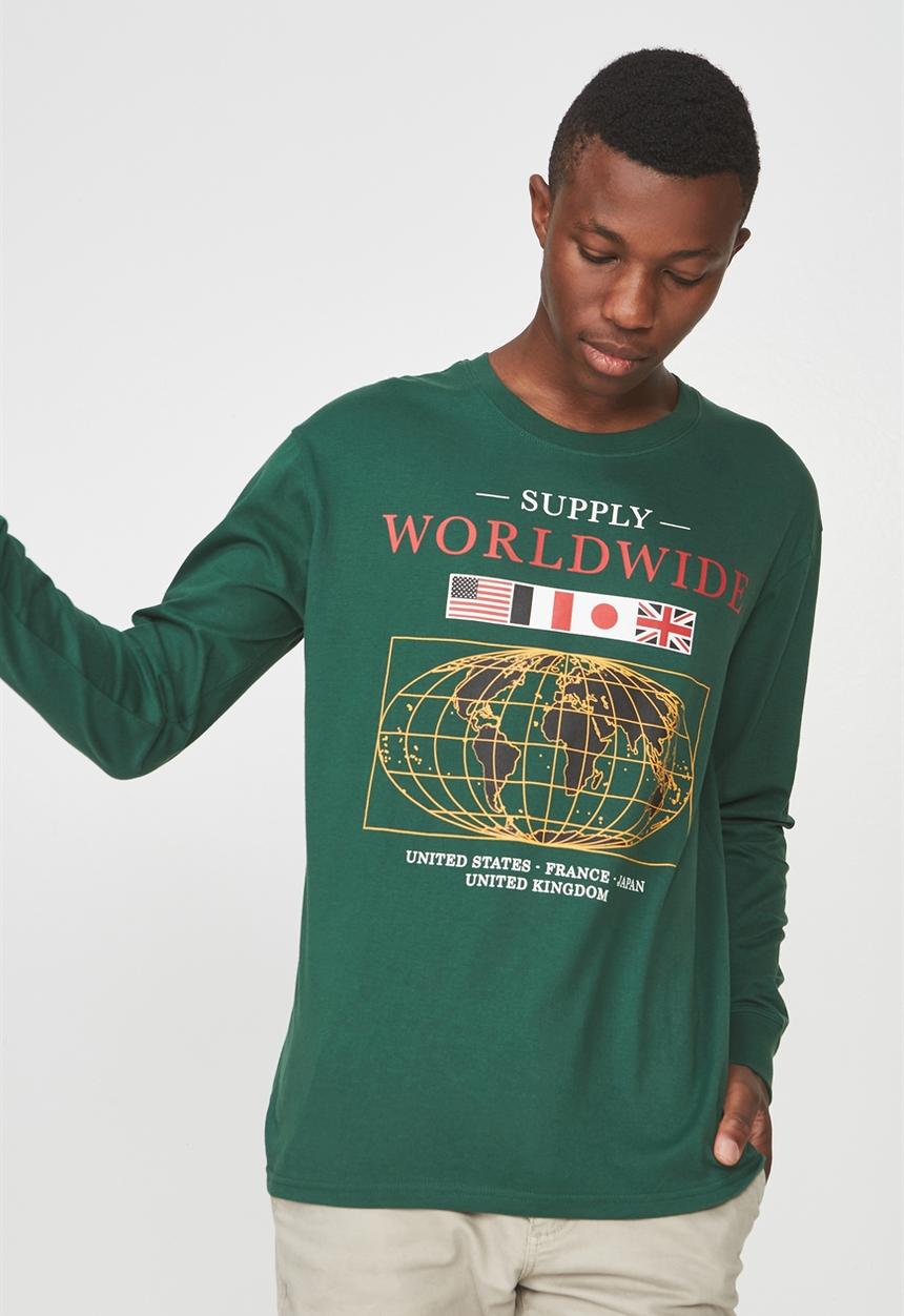 Cotton On - Supply Tbar long sleeve tee - green