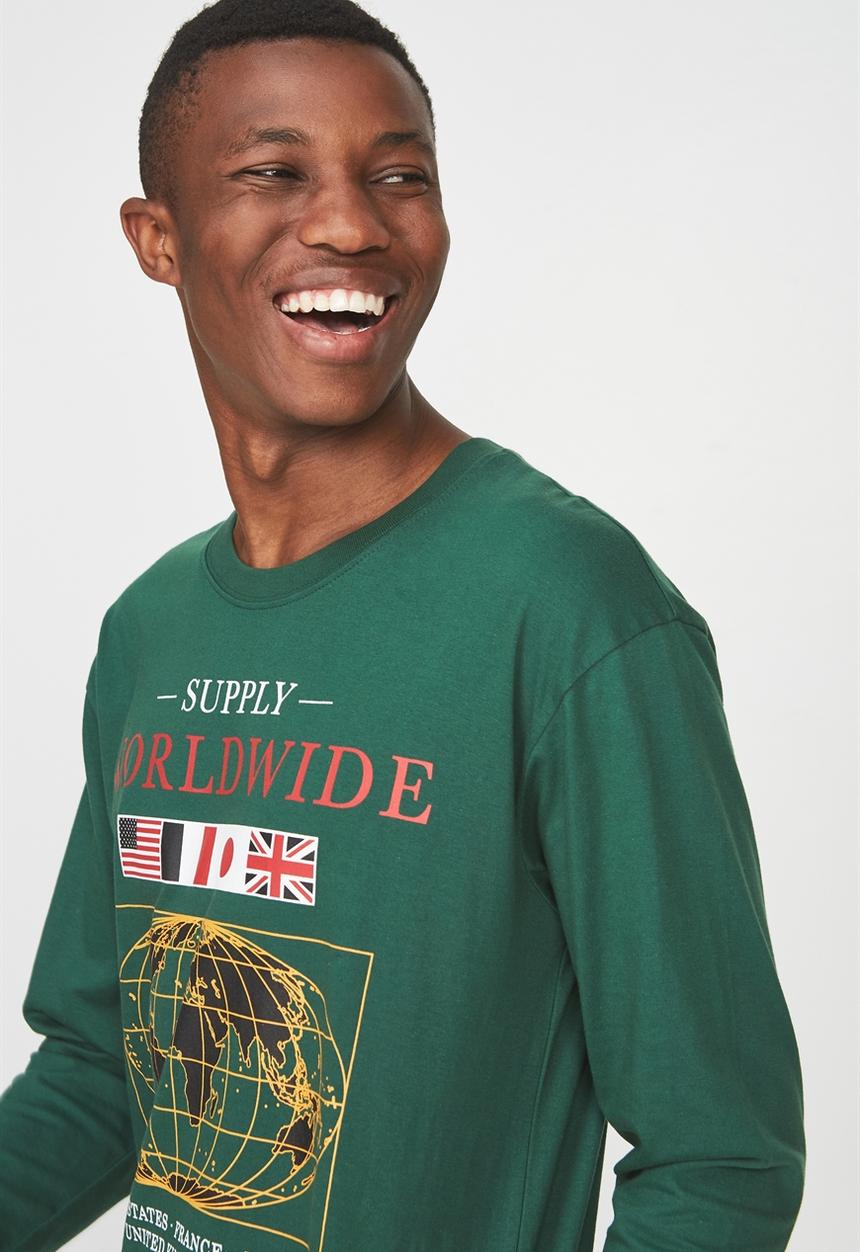 Cotton On - Supply Tbar long sleeve tee - green