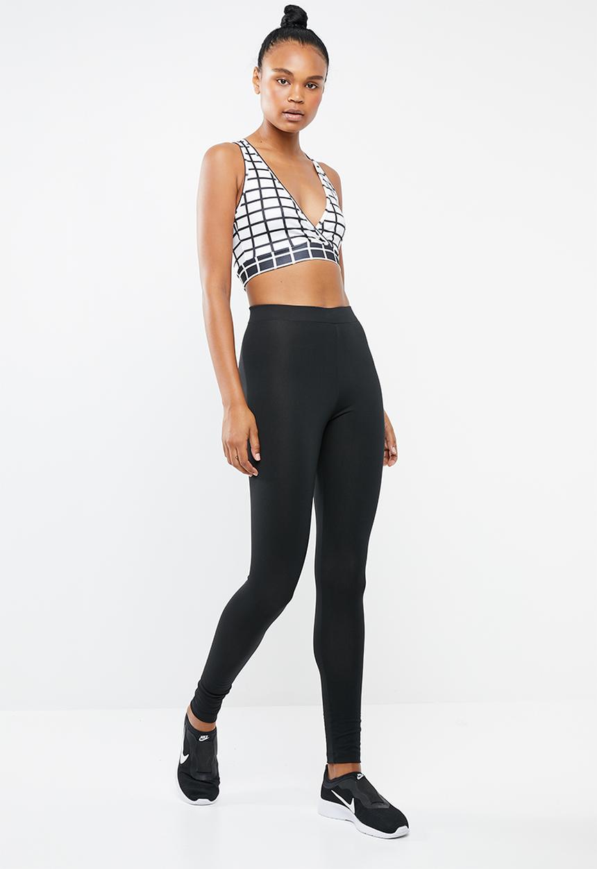 Missguided - Grid wrap front co od training bra - white