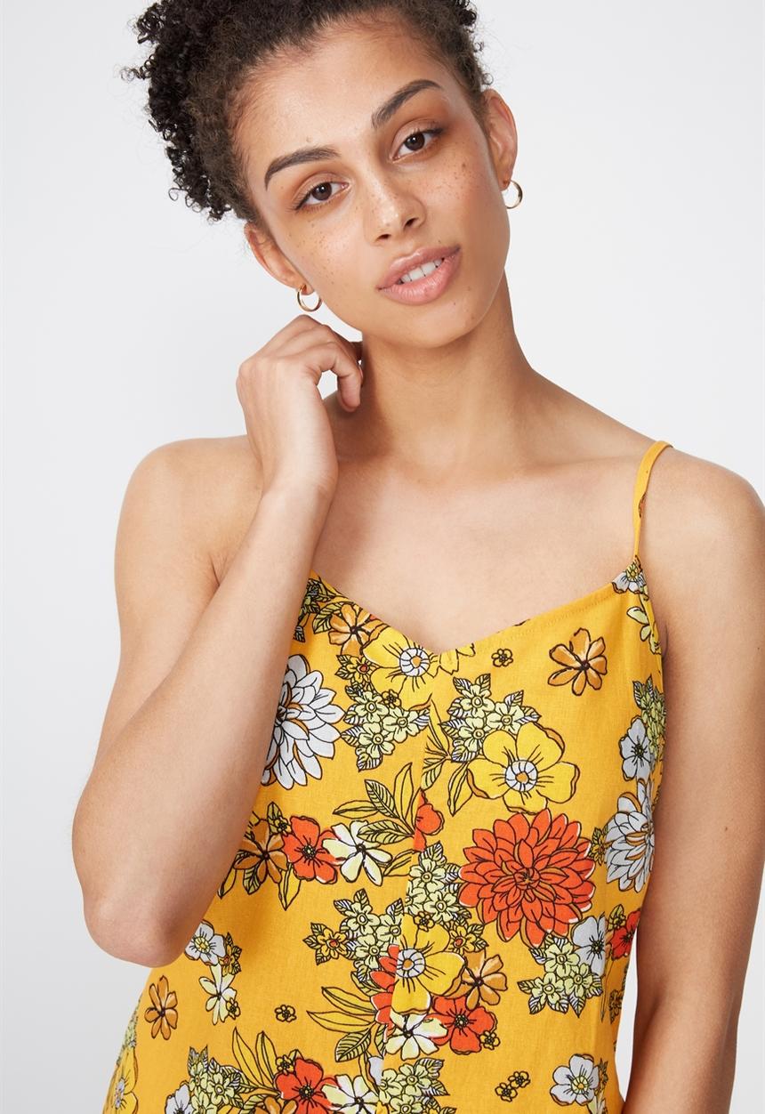 Cotton On - Woven lily strappy frill playsuit - multi 