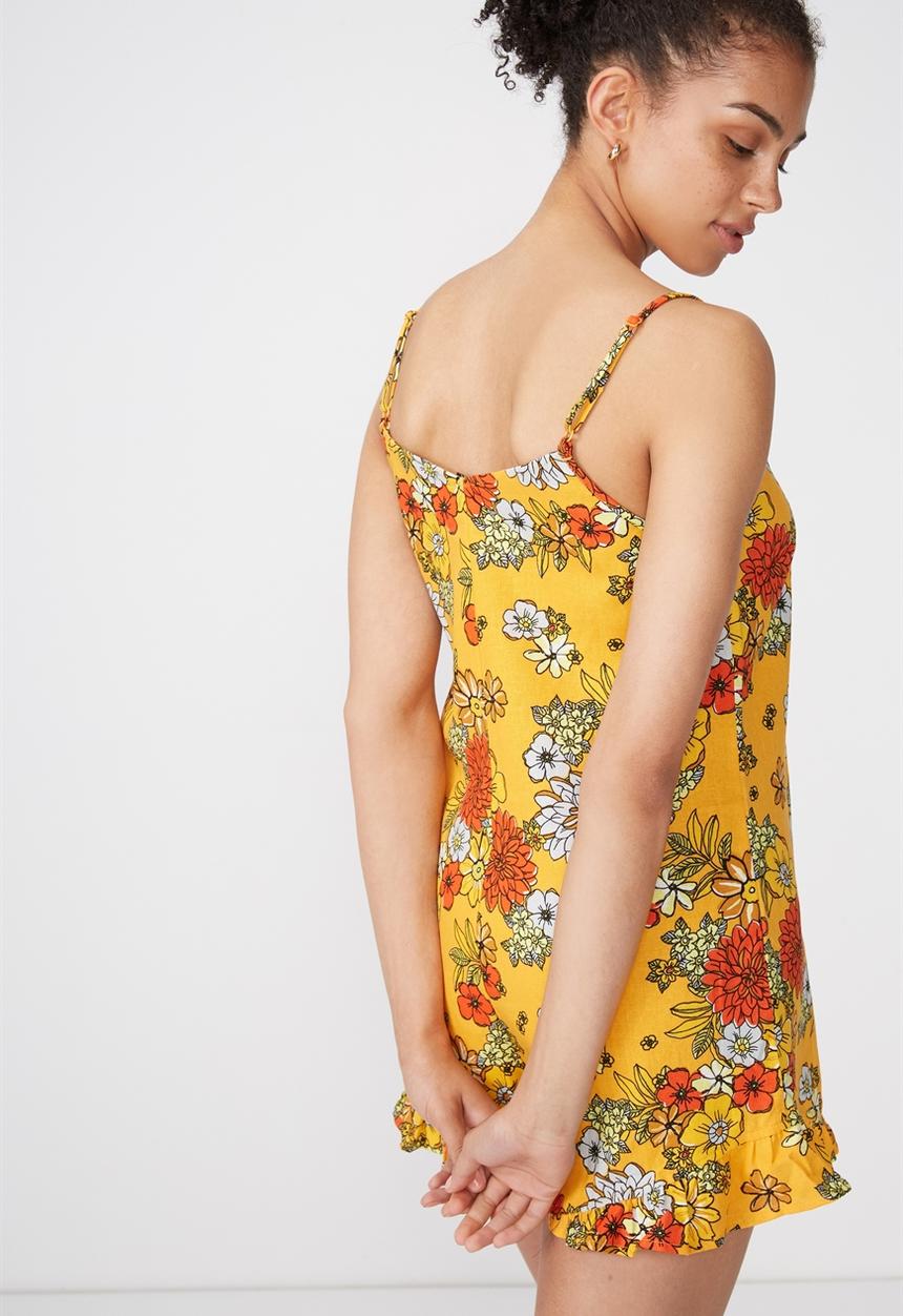 Cotton On - Woven lily strappy frill playsuit - multi 