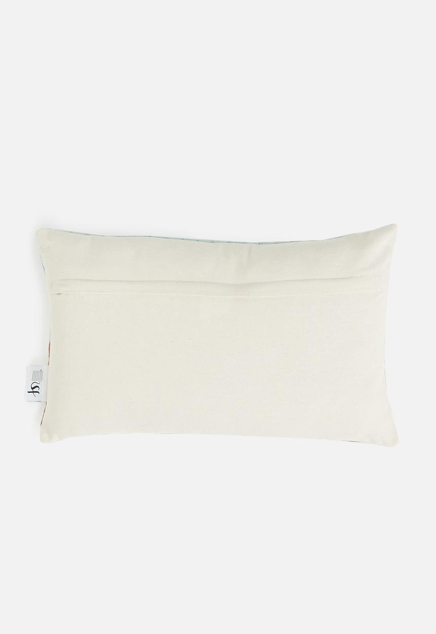 Sixth Floor - Bakari cushion cover - blue & rust