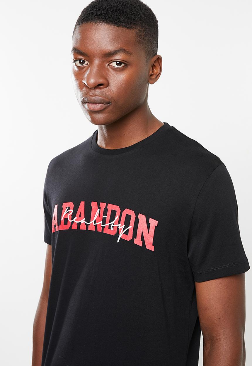 Superbalist - Printed crew neck tee - black