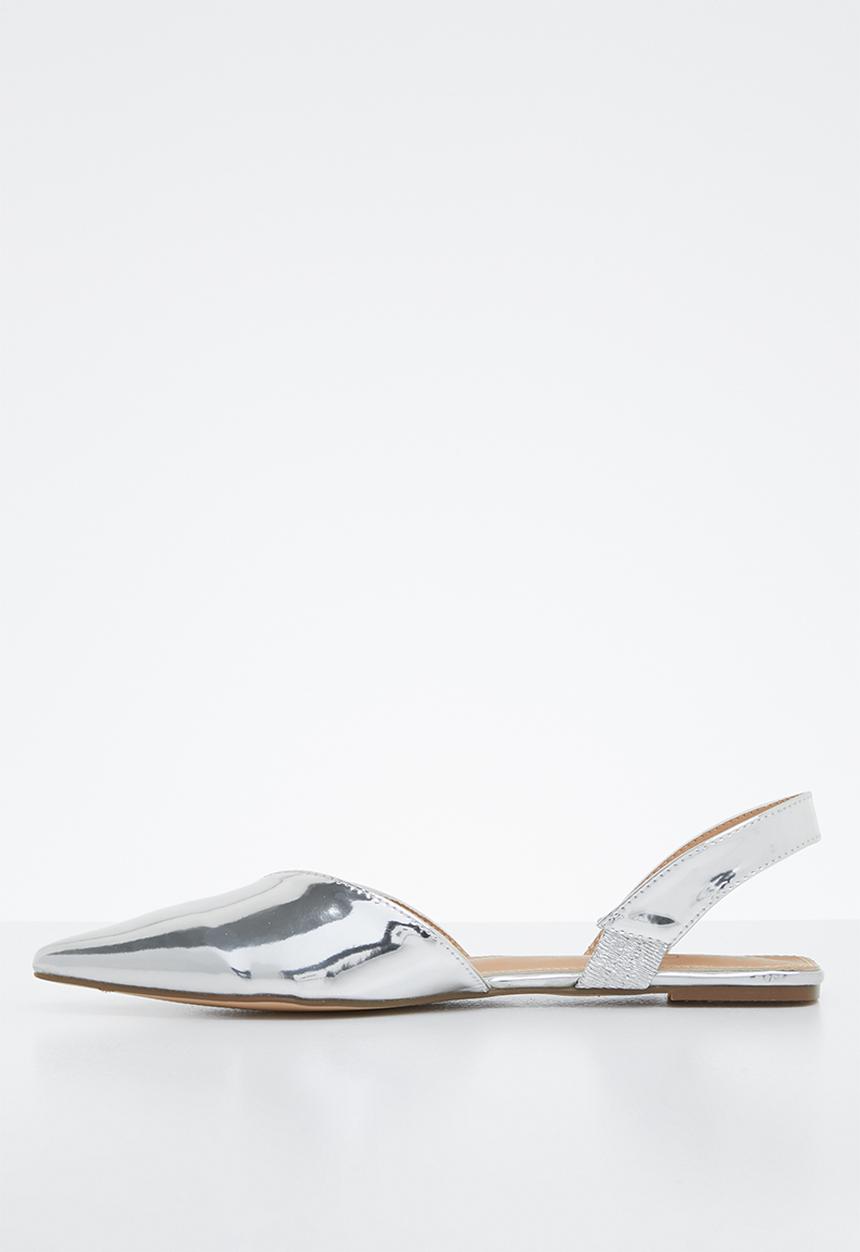 STYLE REPUBLIC - Slingback metallic pumps - silver