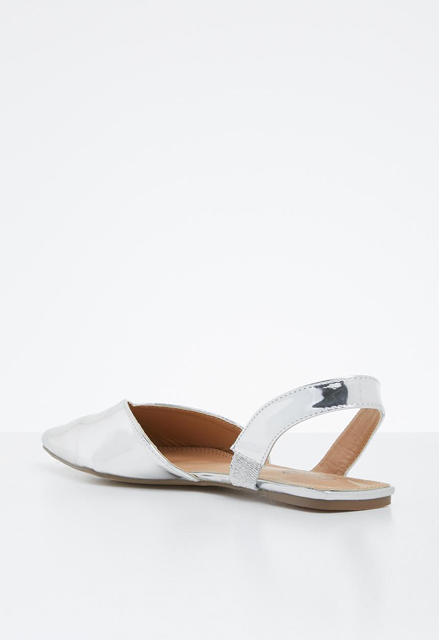 STYLE REPUBLIC - Slingback metallic pumps - silver