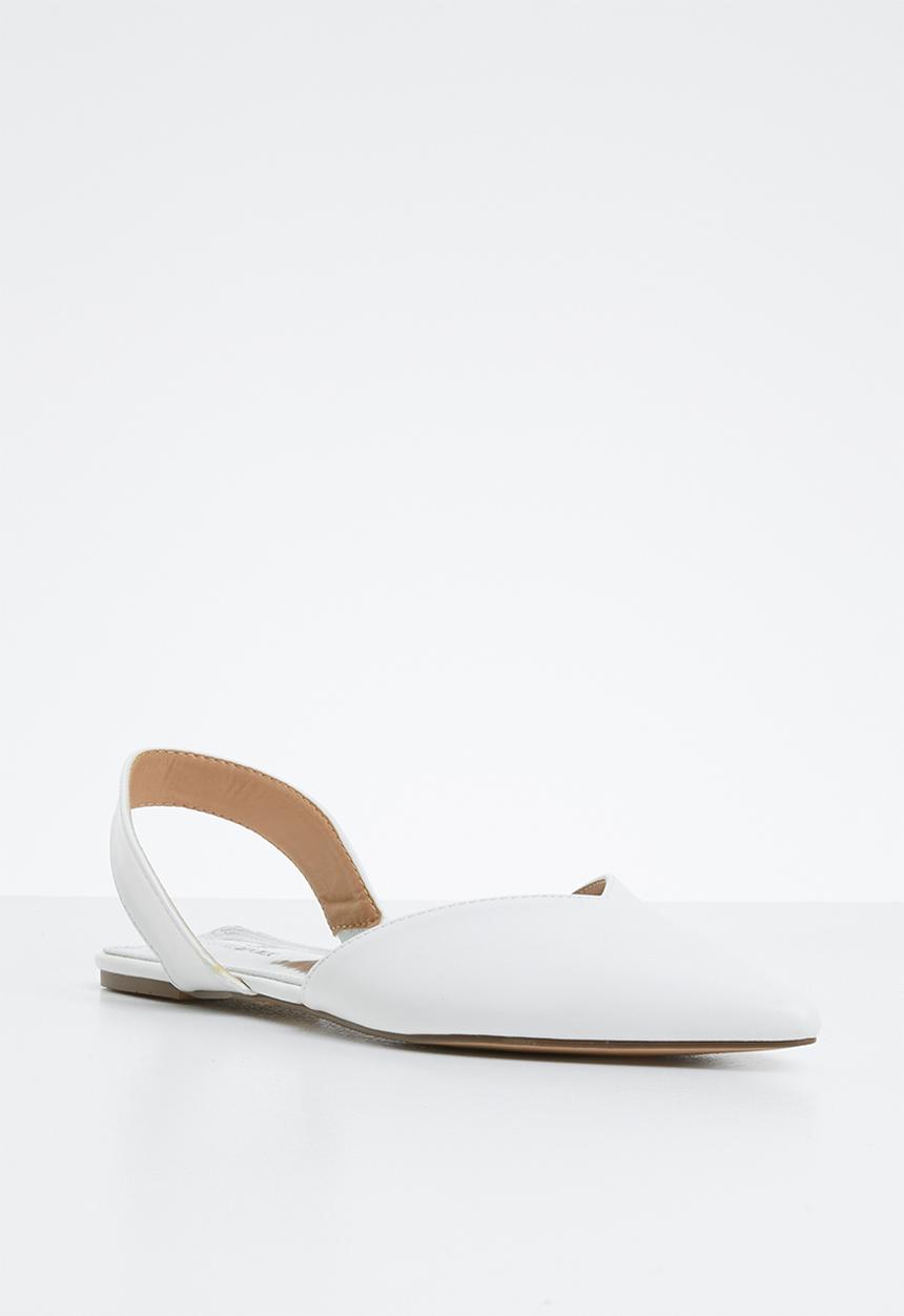 STYLE REPUBLIC - Slingback metallic pumps - white