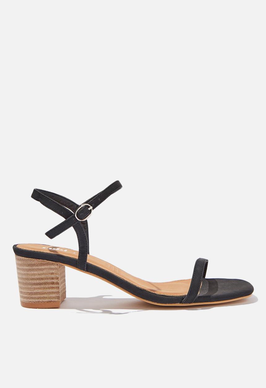 Cotton On - Wisteria low block heel - black 
